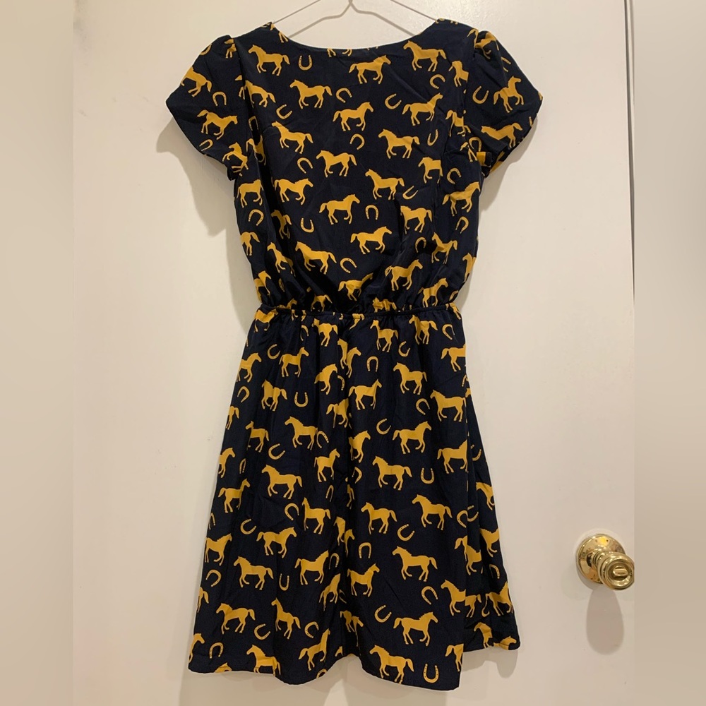 ModCloth Oh My Gosh A-line Dress with horses pattern (NWOT) - Picture 2 of 2